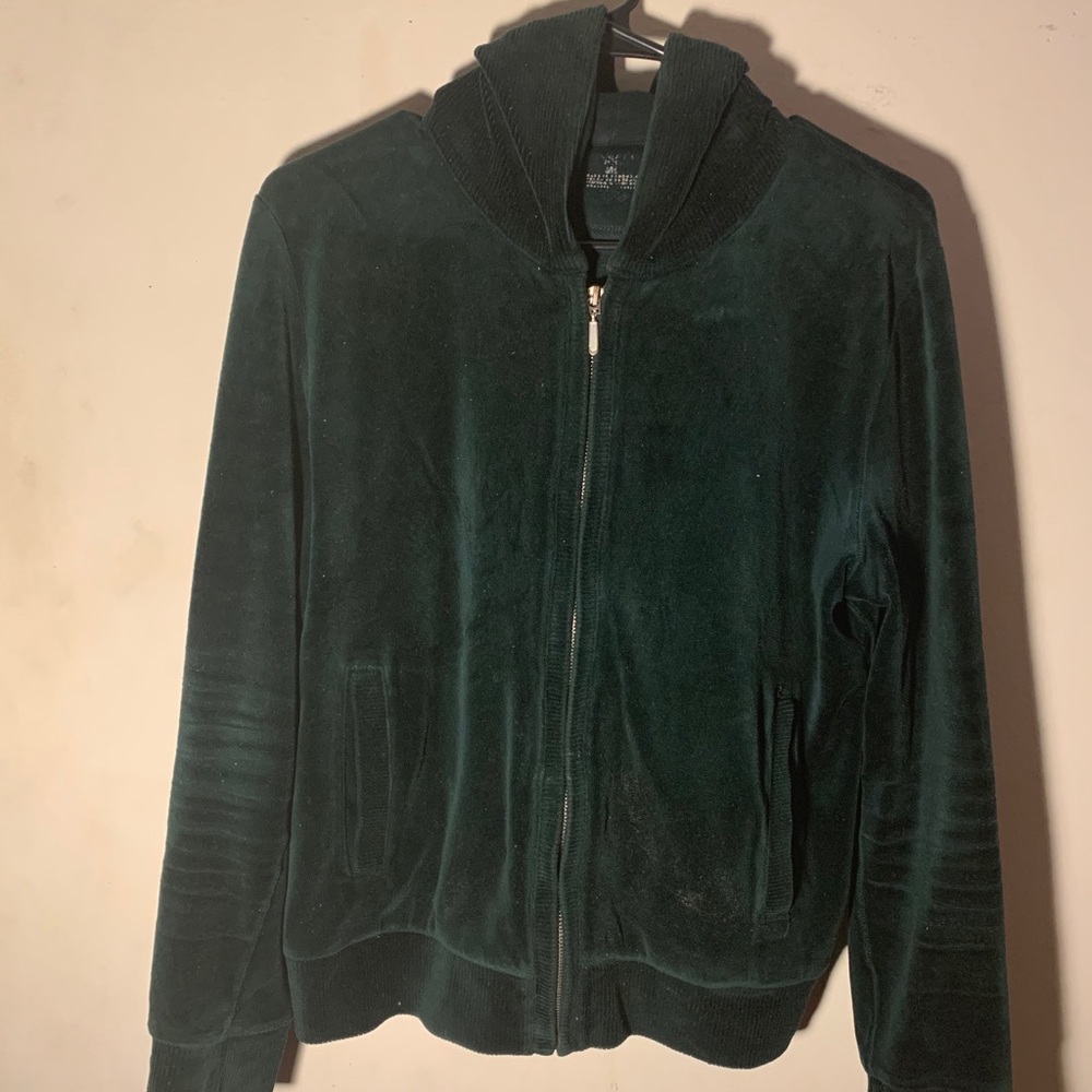 Forrest Green Velvet Sweater